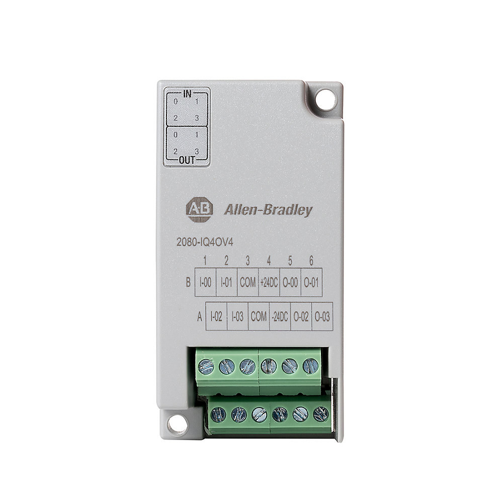 تجهیز اندازهگیری و کنترل صنعتی Allen-Bradley مدل 2080-IQ4OV4، پارتنامبر 2080-IQ4OV4
