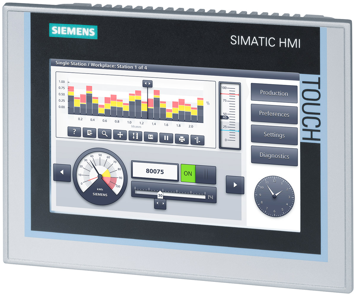Industrial operator panel Siemens model 6AV21240GC010AX0,  Part number 6AV21240GC010AX0