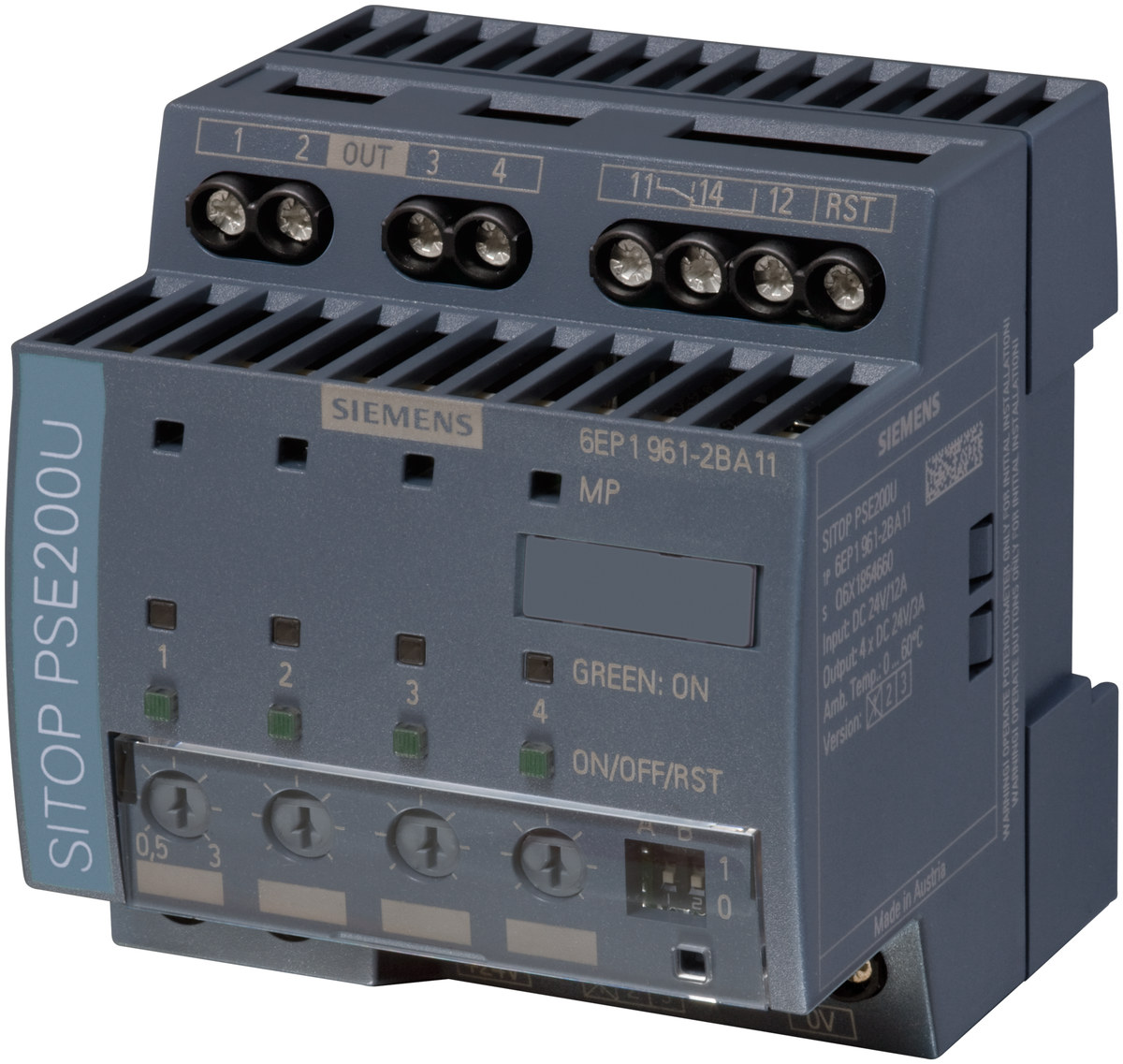 Industrial I/O module Siemens model 6EP19612BA11,  Part number 6EP19612BA11