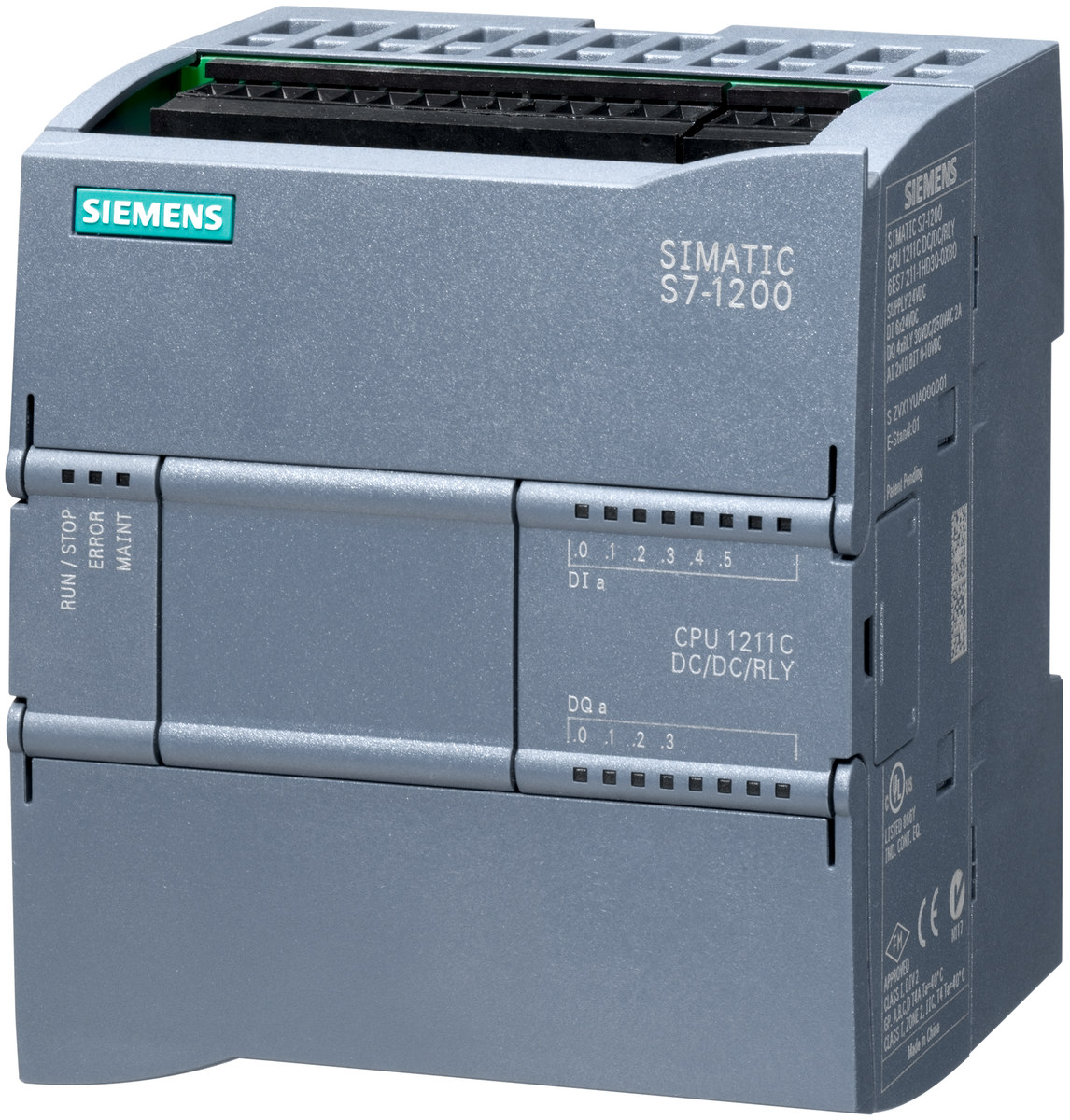 PLC controller Siemens CPU 1211C DC/DC/Relay model 6ES7211-1HE40-0XB0,  Part number 6ES72111HE400XB0