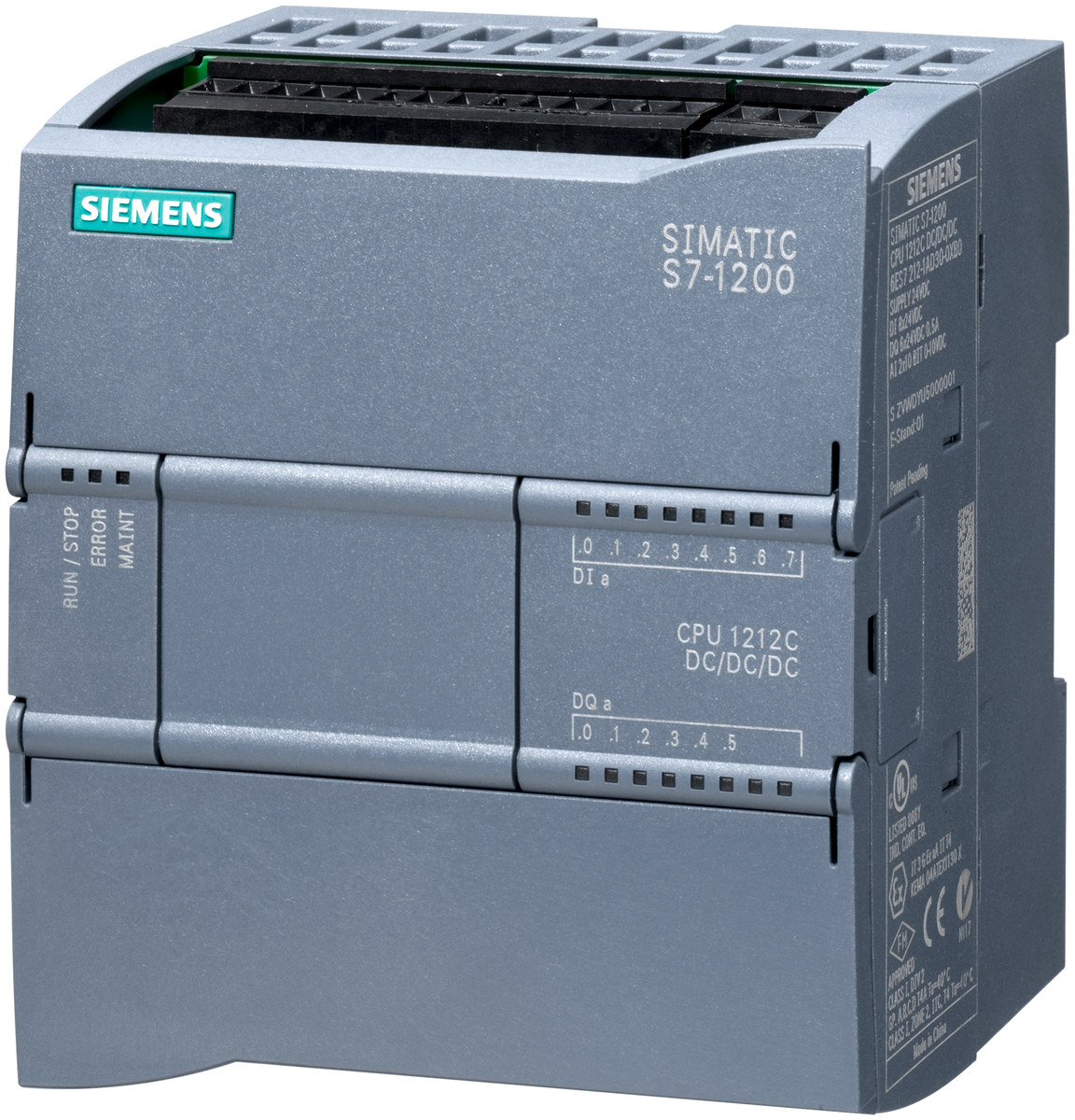 PLC controller Siemens CPU 1212C DC/DC/DC model 6ES7212-1AE40-0XB0,  Part number 6ES72121AE400XB0