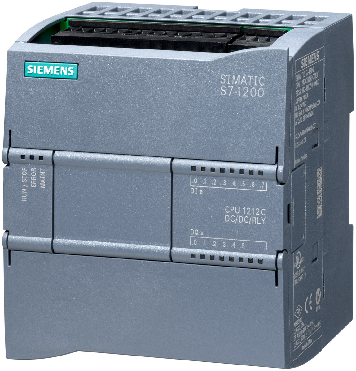 PLC controller Siemens CPU 1212C DC/DC/Relay model 6ES7212-1HE40-0XB0,  Part number 6ES72121HE400XB0