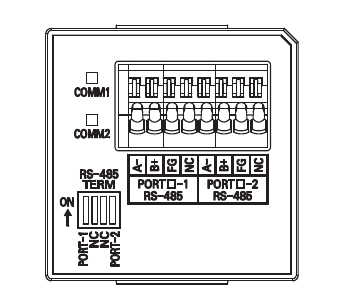 PLC serial communication board model CP2W-CIFD3,  Part number CP2W-CIFD3;  Manufacturer technical drawing, not a product photo; from the official CP2E datasheet, page 7. © Omron