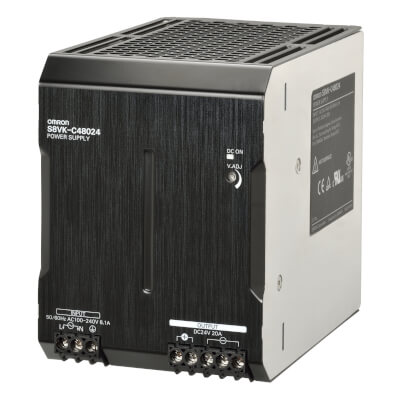 منبع تغذیه ریلی S8VK-C مدل S8VK-C48024، پارت‌نامبر S8VK-C48024؛ تصویر رسمی محصول؛ © Omron