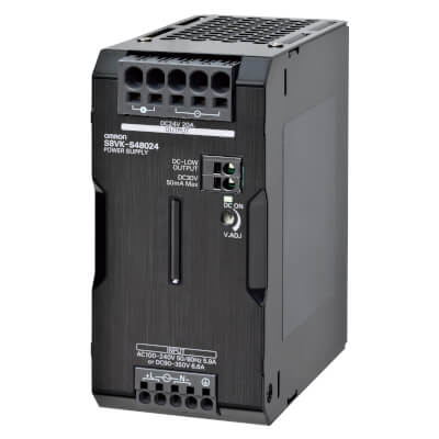 منبع تغذیه ریلی S8VK-S مدل S8VK-S48024، پارت‌نامبر S8VK-S48024؛ تصویر رسمی محصول؛ © Omron