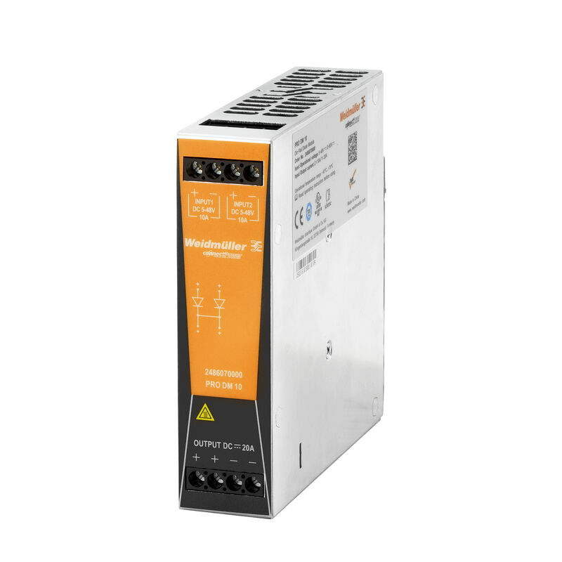 Weidmüller PRO DM 10 diode module - 2486070000,  Part number 2486070000;  Manufacturer reference image; check the exact label and model against the part number and datasheet.